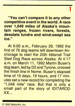 1992 MotorArt Iditarod Sled Dog Race #1 Iditarod Back